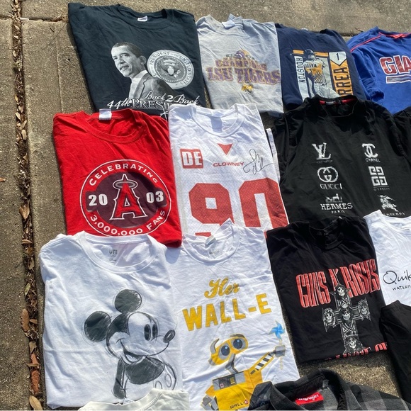 Bundle of men’s clothes short sleeve XL-XXL lot of clothes Y2K modern vintage - Picture 4 of 14